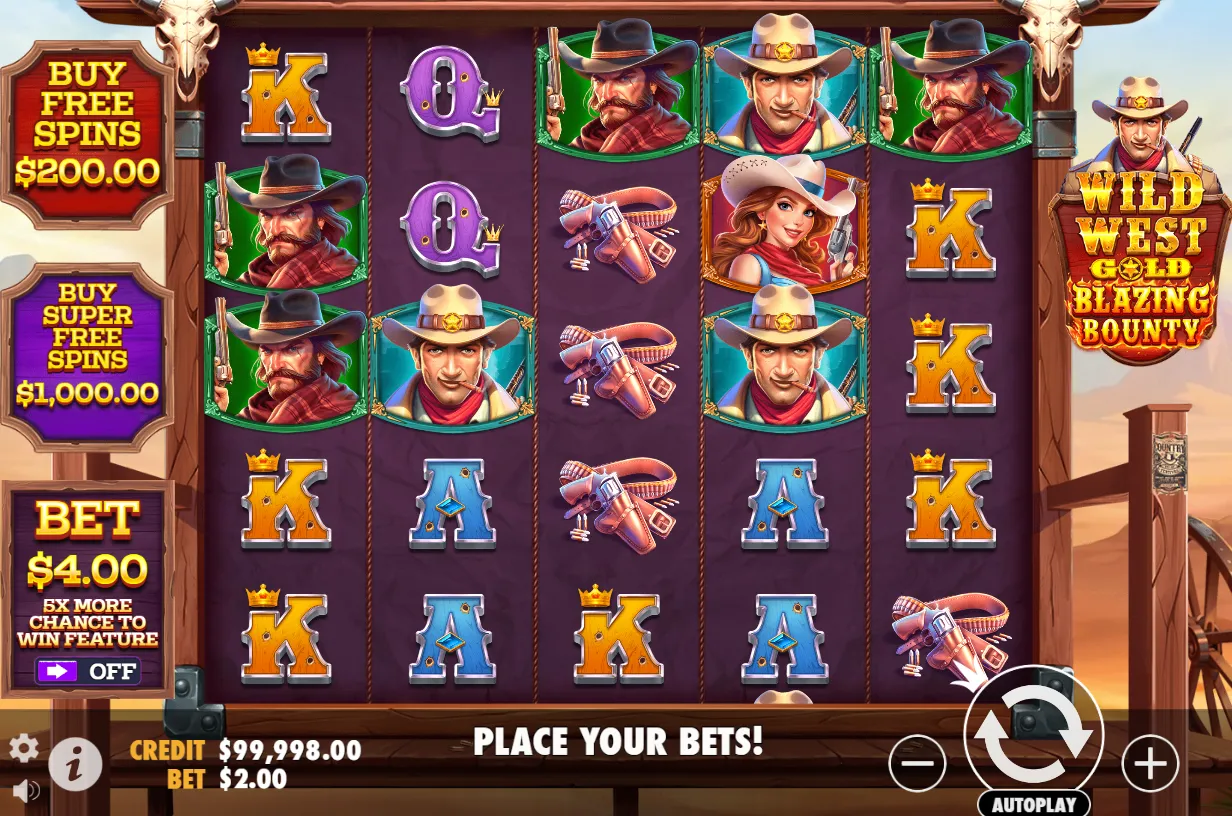 Wild West Gold Blazing Bounty