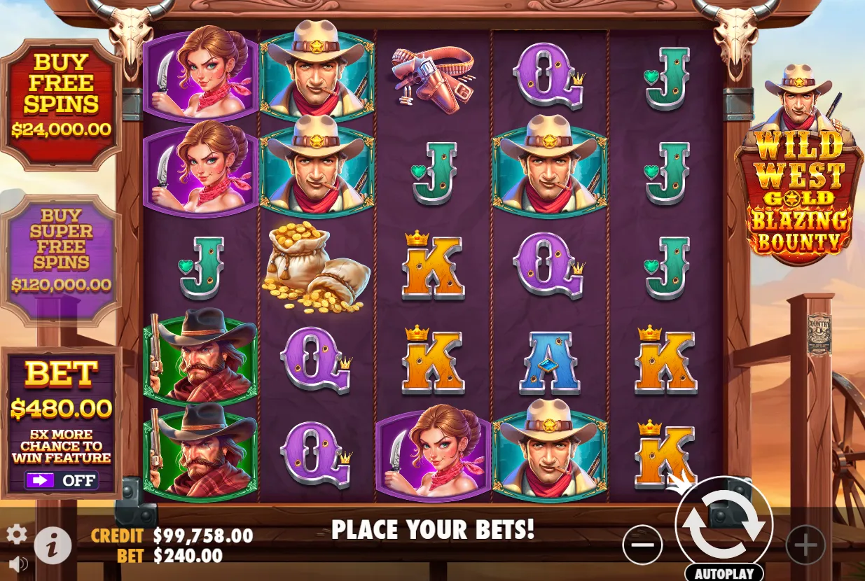 Wild West Gold Blazing Bounty Slot