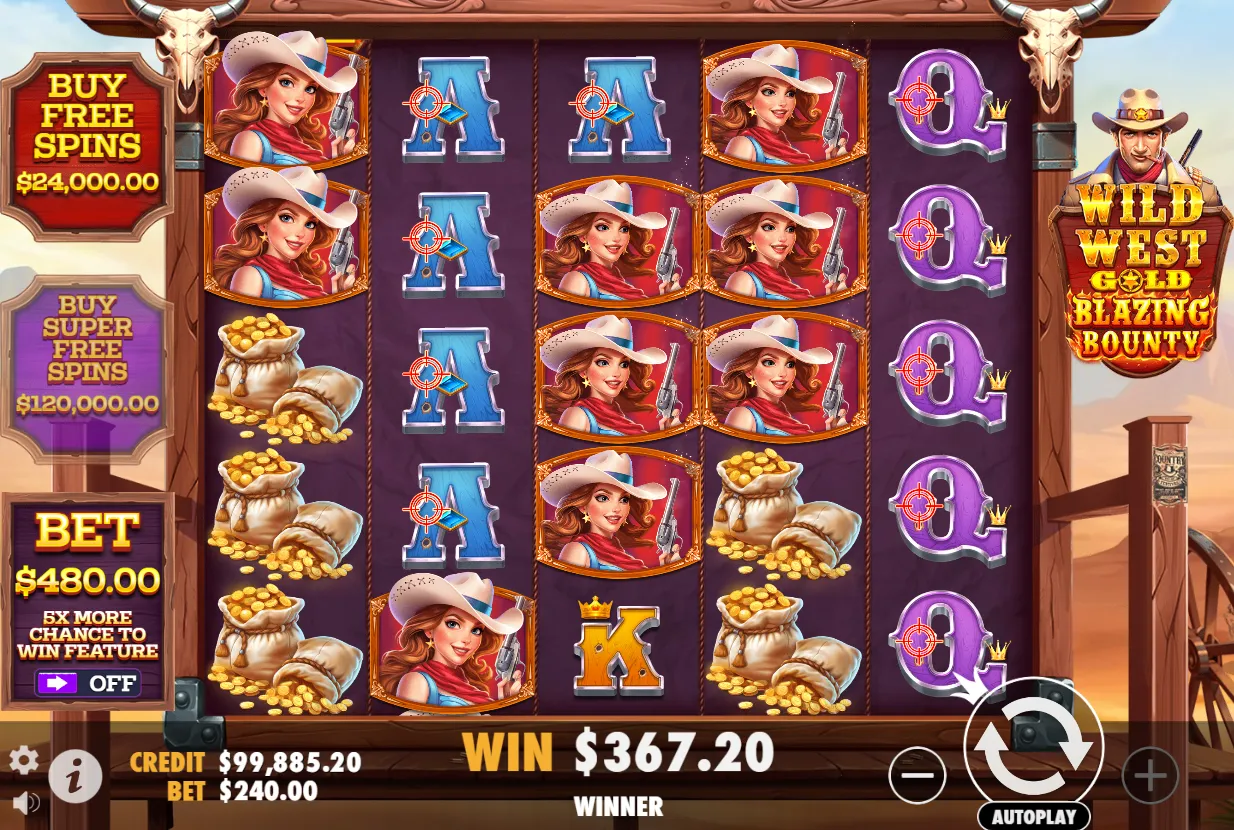 Wild West Gold Blazing Bounty demo